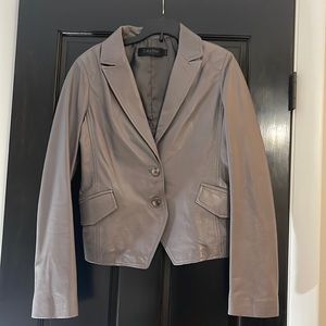 Grey Calvin Klein Collection lambskin blazer size 6